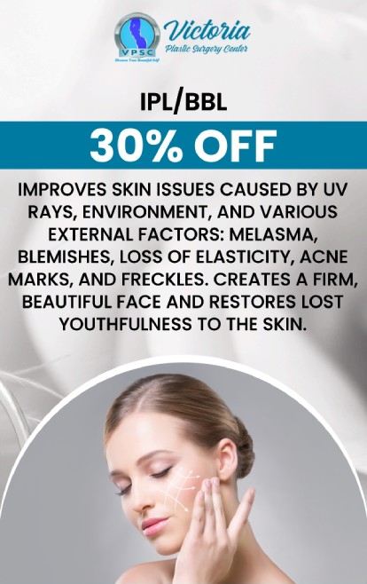 At Victoria Plastic Surgery Center in Fairfax, VA, Dr. Suh, MD, provides IPL skin treatments to enhance skin tone and texture. During the procedure, light pulses target pigmentation and signs of aging. You may feel slight discomfort, but the treatment is quick and has minimal downtime. Post-treatment, some redness or swelling is normal but subsides within a few days. Multiple sessions may be recommended for optimal results. For more information, please contact us or book an appointment online. We are conveniently located at 8503 Arlington Blvd #130 Fairfax, VA 22031.